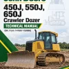 John Deere 450J, 550J, 650J Crawler Dozer Technical Manual (SN. from 141667-159986)