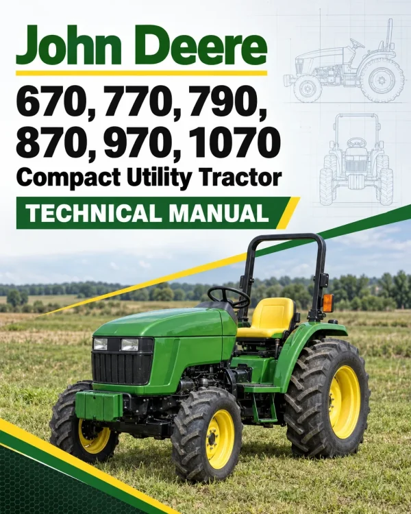 John Deere 670, 770, 790, 870, 970, 1070 Compact Utility Tractor Technical Manual (TM1470) John Deere 670, 770, 790, 870, 970, 1070 Compact Utility Tractor Technical Manual (TM1470)