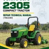 John Deere 2305 Compact Tractor Repair Technical Manual (TM2289)