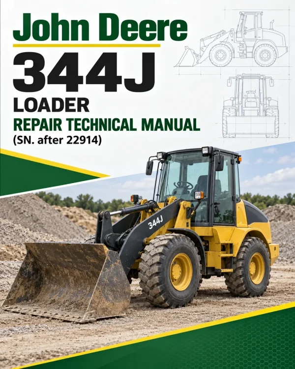 John Deere 344J Loader Repair Technical Manual (SN. after 22914)