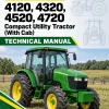 John Deere 4120, 4320, 4520, 4720 Compact Utility Tractor Technical Manual (With Cab) John Deere 4120, 4320, 4520, 4720 Compact Utility Tractor Technical Manual (With Cab)
