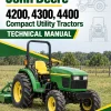 John Deere 4200, 4300, 4400 Compact Utility Tractors Technical Manual