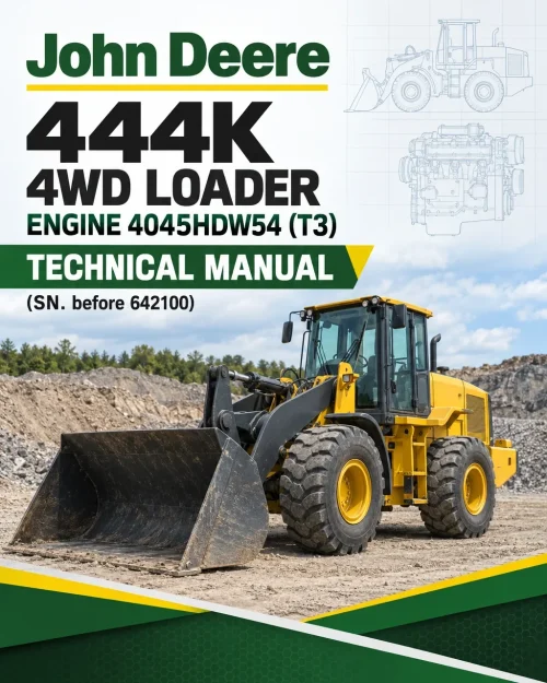 John Deere 444K 4WD Loader Engine 4045HDW54 (T3) Technical Manual (SN. before 642100)