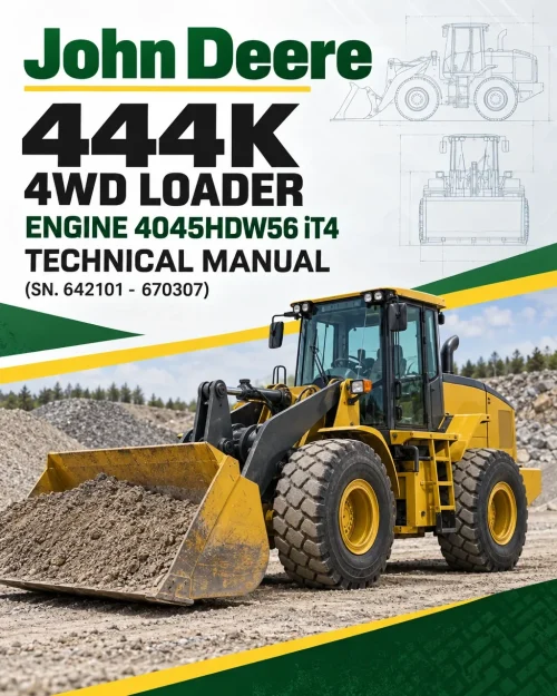 John Deere 444K 4WD Loader Engine 4045HDW56 iT4 Technical Manual (SN. 642101 - 670307)