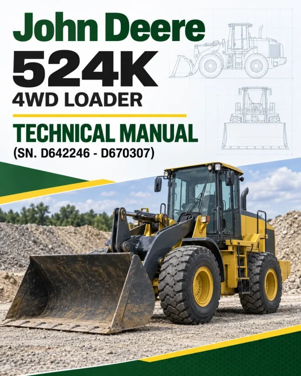 John Deere 524K 4WD Loader Technical Manual (SN. D642246 - D670307)