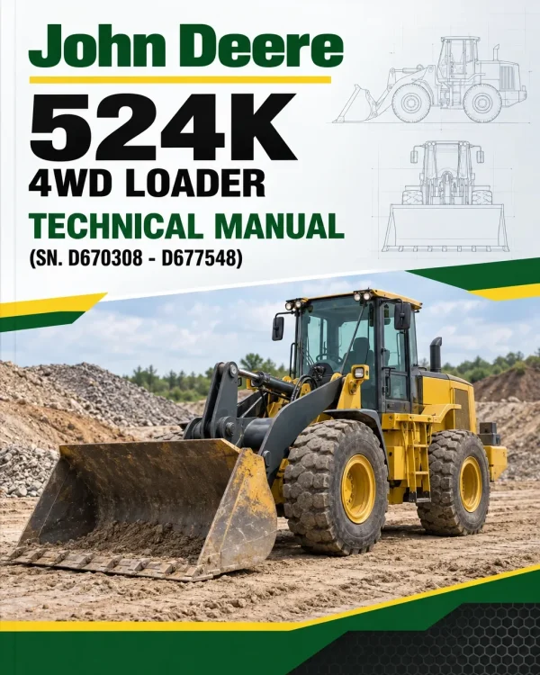 John Deere 524K 4WD Loader Technical Manual (SN. D670308 - D677548)