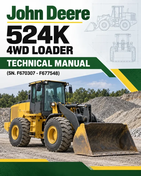 John Deere 524K 4WD Loader Technical Manual (SN. F670307 - F677548)