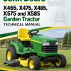 John Deere X465, X475, X485, X575 and X585 Garden Tractor Technical Manual John Deere X465, X475, X485, X575 and X585 Garden Tractor Technical Manual