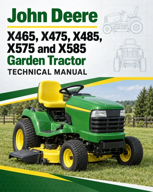 John Deere X465, X475, X485, X575 and X585 Garden Tractor Technical Manual John Deere X465, X475, X485, X575 and X585 Garden Tractor Technical Manual