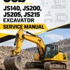 JCB JS140, JS200, JS205, JS215 Excavator Service Manual JCB JS140, JS200, JS205, JS215 Excavator Service Manual