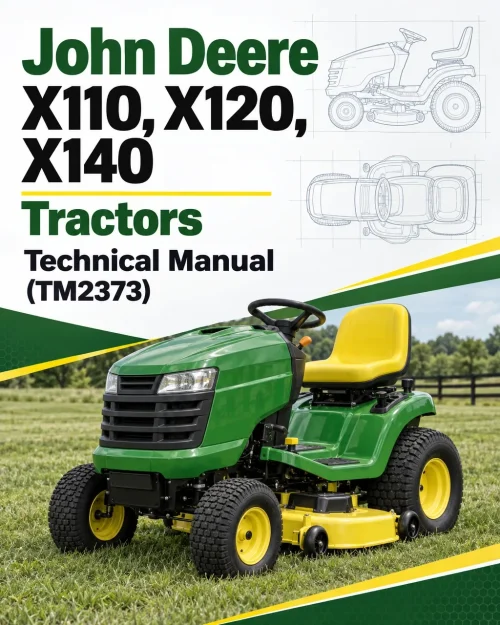John Deere X110, X120, X140 Tractors Technical Manual (TM2373)