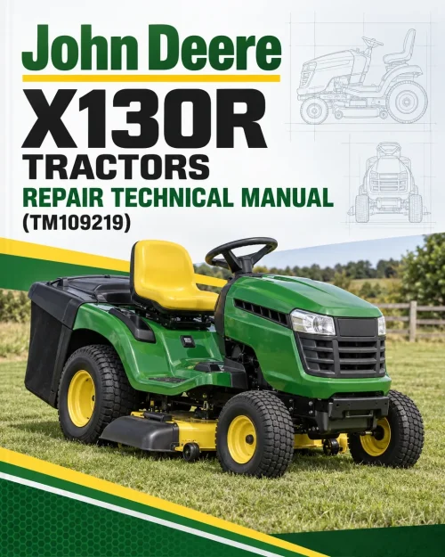 John Deere X130R Tractors Repair Technical Manual (TM109219)