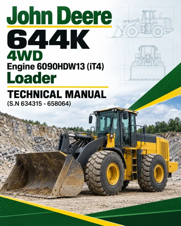 John Deere 644K 4WD Engine 6090HDW13 (iT4) Loader Technical Manual (S.N 634315 - 658064)