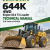 John Deere 644K 4WD Engine S2 & T3 Loader Technical Manual (S.N. before 642443)