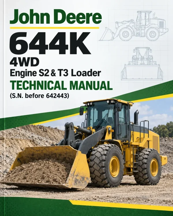 John Deere 644K 4WD Engine S2 & T3 Loader Technical Manual (S.N. before 642443)