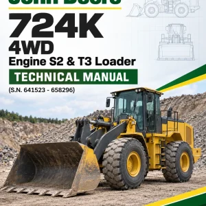 John Deere 724K 4WD Engine S2 & T3 Loader Technical Manual (S.N. 641523 - 658296)
