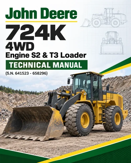 John Deere 724K 4WD Engine S2 & T3 Loader Technical Manual (S.N. 641523 - 658296)