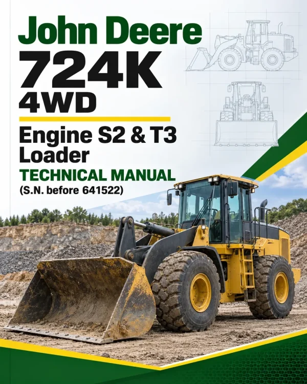 John Deere 724K 4WD Engine S2 & T3 Loader Technical Manual (S.N. before 641522)