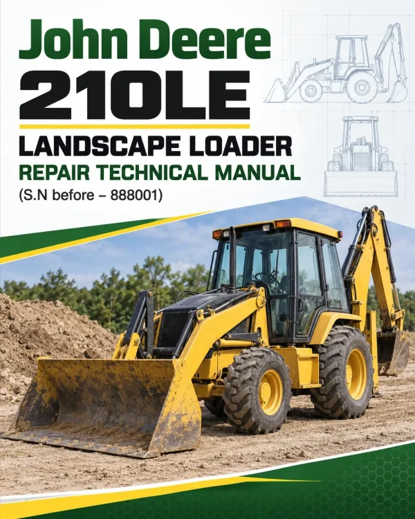 John Deere 210LE Landscape Loader Repair Technical Manual (S.N before – 888001)