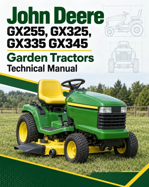 John Deere GX255, GX325, GX335 GX345 Garden Tractors Technical Manual (TM1973)