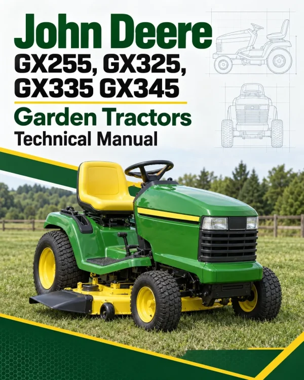 John Deere GX255, GX325, GX335 GX345 Garden Tractors Technical Manual (TM1973) John Deere GX255, GX325, GX335 GX345 Garden Tractors Technical Manual (TM1973)