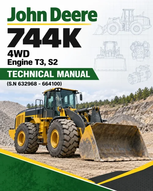John Deere 744K 4WD Engine T3, S2 Technical Manual (S.N 632968 - 664100)