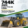 John Deere 744K 4WD Engine T3 & S2 Loader Technical Manual (S.N before - 632967 )