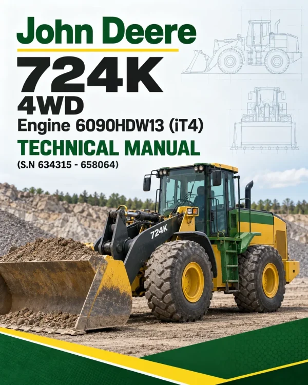 John Deere 724K 4WD Engine 6090HDW13 (iT4) Technical Manual (S.N 634315 - 658064)