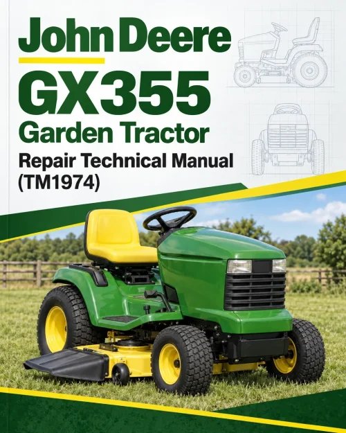 John Deere GX355 Garden Tractor Repair Technical Manual (TM1974)