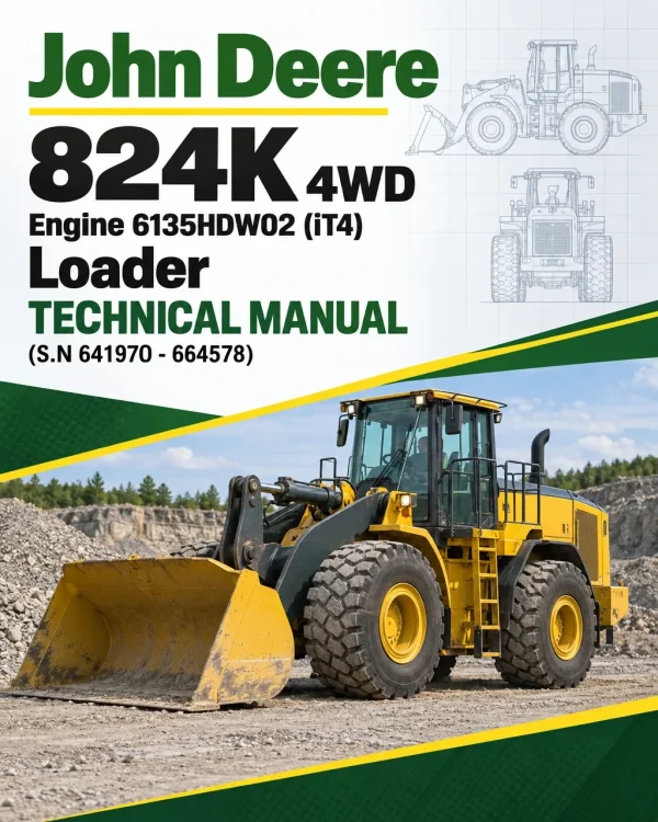 John Deere 824K 4WD Engine 6135HDW02 (iT4) Loader Technical Manual (S.N 641970 - 664578)