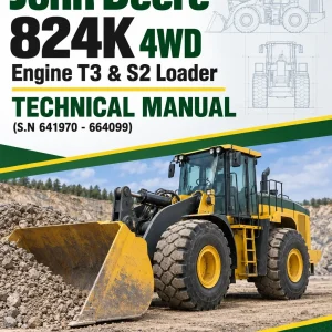 John Deere 824K 4WD Engine T3 & S2 Loader Technical Manual (S.N 641970 - 664099)