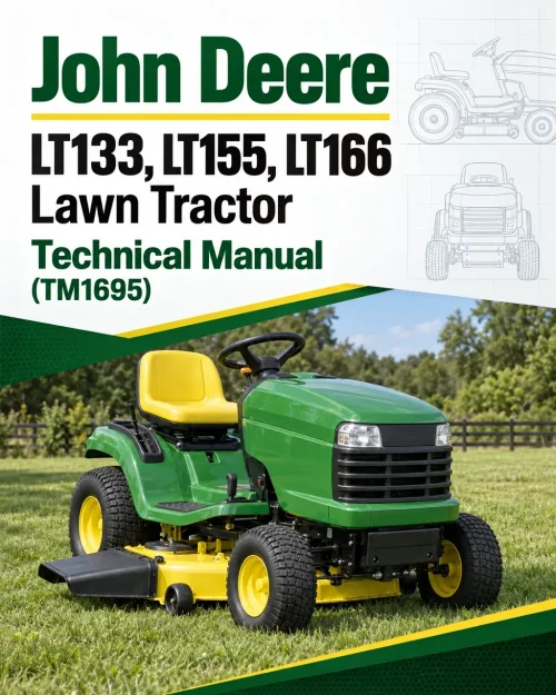 John Deere LT133, LT155, LT166 Lawn Tractor Technical Manual (TM1695) John Deere LT133, LT155, LT166 Lawn Tractor Technical Manual (TM1695)