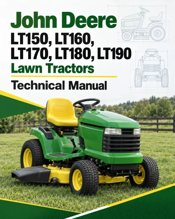 John Deere LT150, LT160, LT170, LT180, LT190 Lawn Tractors Technical Manual (TM1975)