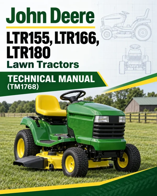 John Deere LTR155, LTR166, LTR180 Lawn Tractors Technical Manual (TM1768) John Deere LTR155, LTR166, LTR180 Lawn Tractors Technical Manual (TM1768)