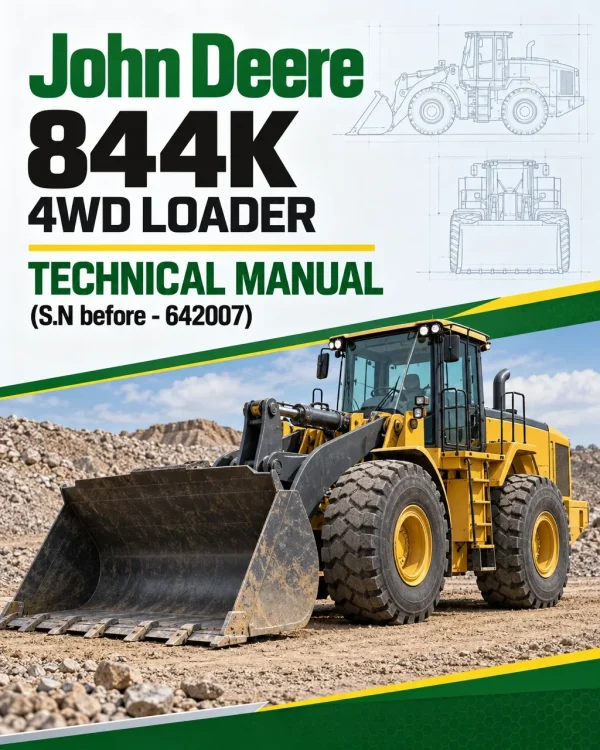 John Deere 844K 4WD Loader Technical Manual (S.N before - 642007)