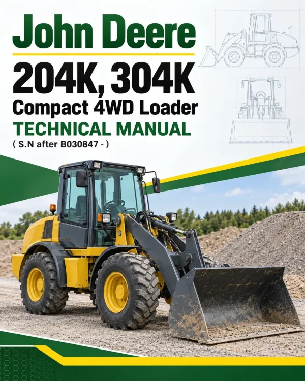 John Deere 204K, 304K Compact 4WD Loader Technical Manual ( S.N after B030847 -)