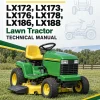 John Deere LX172, LX173, LX176, LX178, LX186, LX188 Lawn Tractor Technical Manual