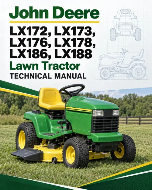 John Deere LX172, LX173, LX176, LX178, LX186, LX188 Lawn Tractor Technical Manual John Deere LX172, LX173, LX176, LX178, LX186, LX188 Lawn Tractor Technical Manual