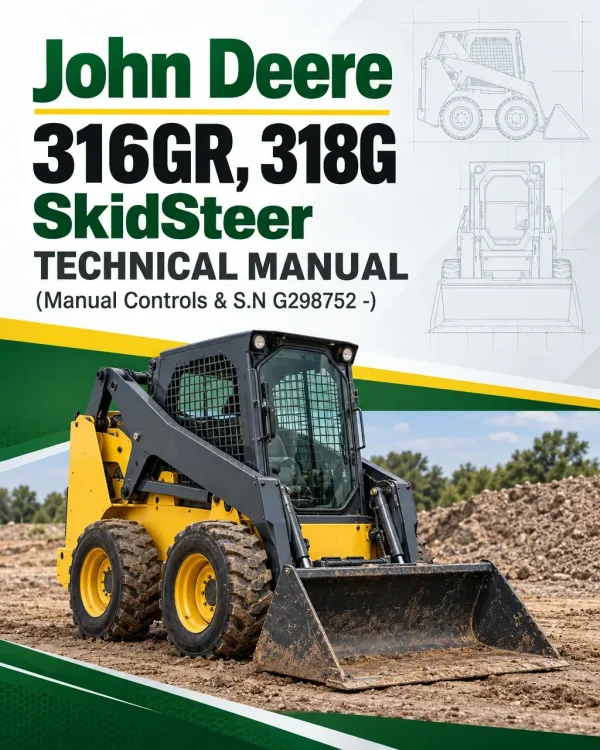 John Deere 316GR, 318G SkidSteer Technical Manual (Manual Controls & S.N G298752 -)