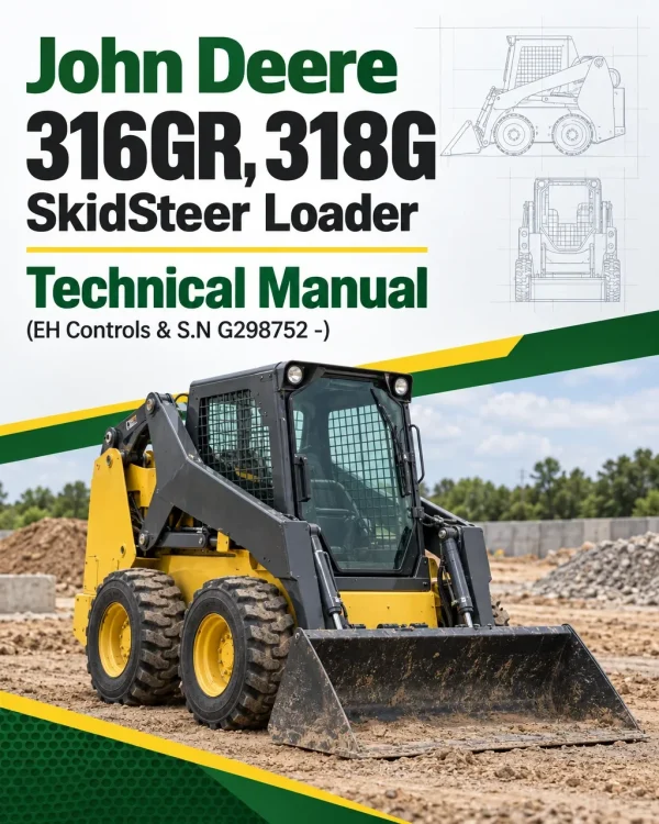 John Deere 316GR, 318G SkidSteer Loader Technical Manual (EH Controls & S.N G298752 -)