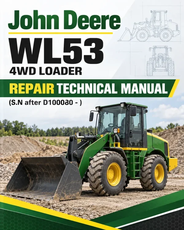 John Deere WL53 4WD Loader Repair Technical Manual (S.N after D100080 - )