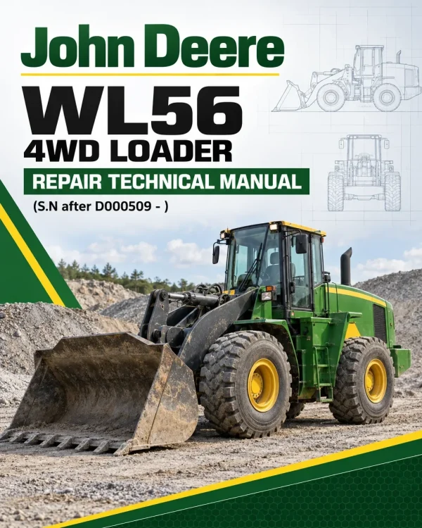 John Deere WL56 4WD Loader Repair Technical Manual (S.N after D000509 - )