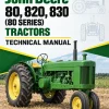 John Deere 80, 820, 830 (80 Series) Tractors Technical Manual