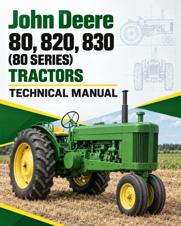 John Deere 80, 820, 830 (80 Series) Tractors Technical Manual