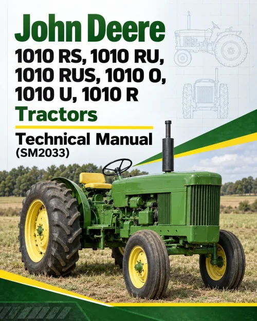 John Deere 1010 RS, 1010 RU, 1010 RUS, 1010 O, 1010 U, 1010 R Tractors Technical Manual (SM2033) John Deere 1010 RS, 1010 RU, 1010 RUS, 1010 O, 1010 U, 1010 R Tractors Technical Manual (SM2033)