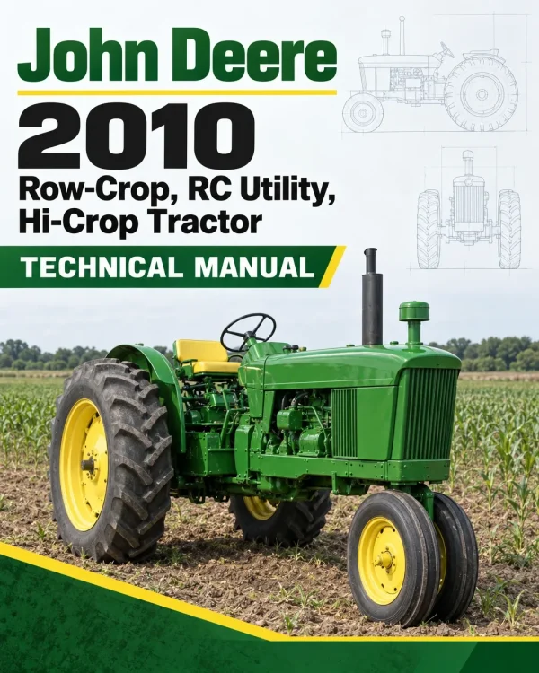 John Deere 2010 Row-Crop, RC Utility, Hi-Crop Tractor Technical Manual John Deere 2010 Row-Crop, RC Utility, Hi-Crop Tractor Technical Manual