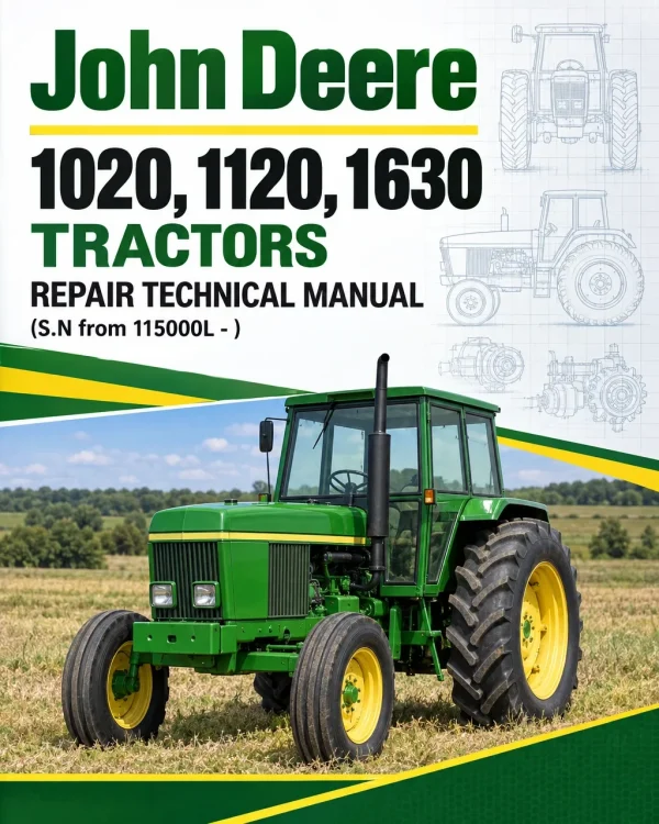 John Deere 1020, 1120, 1630 Tractors Repair Technical Manual (S.N from 115000L - ) John Deere 1020, 1120, 1630 Tractors Repair Technical Manual (S.N from 115000L - )