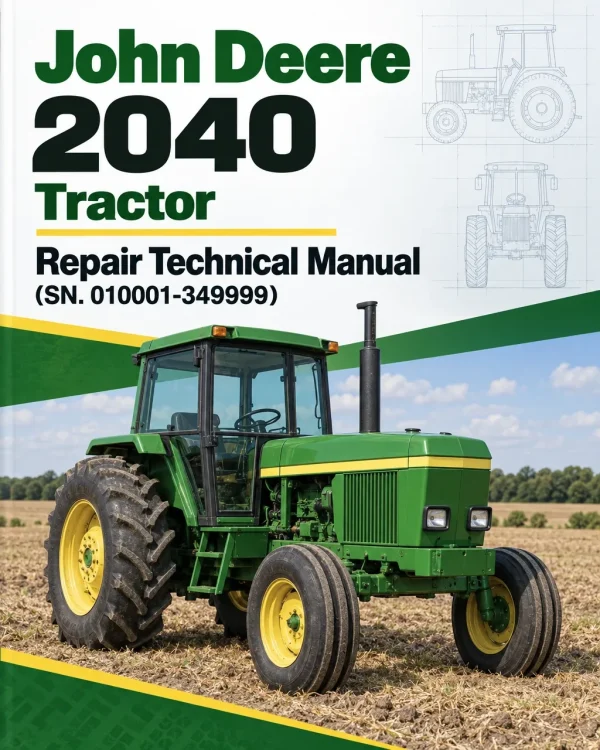 John Deere 2040 Tractor Repair Technical Manual (SN. 010001-349999) John Deere 2040 Tractor Repair Technical Manual (SN. 010001-349999)