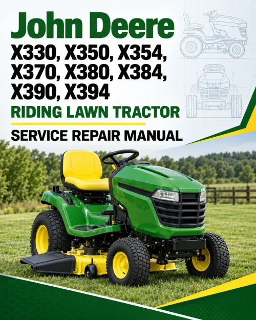 John Deere X330, X350, X354, X370, X380, X384, X390, X394 Riding Lawn Tractor Service Repair Manual John Deere X330, X350, X354, X370, X380, X384, X390, X394 Riding Lawn Tractor Service Repair Manual