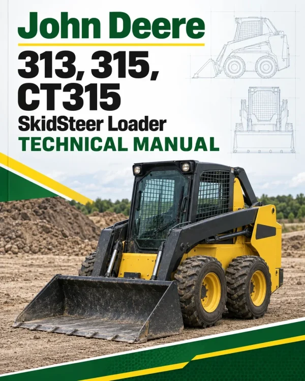 John Deere 313, 315, CT315 SkidSteer Loader Technical Manual